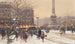 Figures dans la neige, place de la Concorde, Parigi - Eugène Galien-Laloue — vista dell’opera