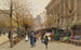 Mercato dei Fiori La Madeleine - Eugène Galien-Laloue — vista dell’opera