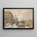 Il mercato dei fiori (Conflitto di casi) - Eugène Galien-Laloue — quadro incorniciato alla parete