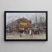 Il Teatro del Châtelet, Parigi - Eugène Galien-Laloue — quadro incorniciato alla parete