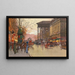 Parigi, il boulevard de la Madeleine la sera - Eugène Galien-Laloue — quadro incorniciato alla parete