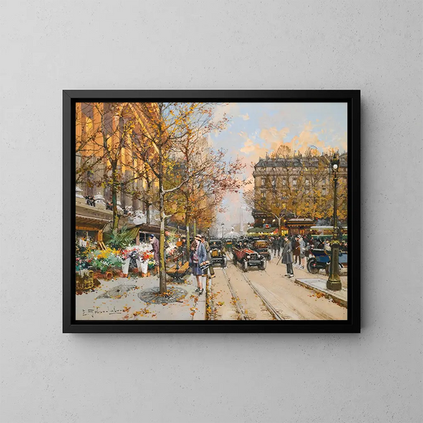 Place de la Madeleine - Eugène Galien-Laloue — quadro incorniciato alla parete