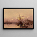 Port Breton al crepuscolo - Eugène Galien-Laloue — quadro incorniciato alla parete