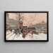 Quai de la Mégisserie sotto la neve - Eugène Galien-Laloue — quadro incorniciato alla parete