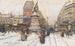 La place de Clichy sous la neige, Parigi - Eugène Galien-Laloue — vista dell’opera