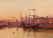 Vele sul molo in Normandia - Eugène Galien-Laloue — vista dell’opera