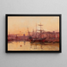 Vele sul molo in Normandia - Eugène Galien-Laloue — quadro incorniciato alla parete
