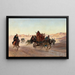 in carriola nella pianura delle tombe dei Califi, Il Cairo - Eugène Girardet — quadro incorniciato alla parete