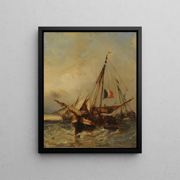 Marina - Eugène Isabey — quadro incorniciato alla parete