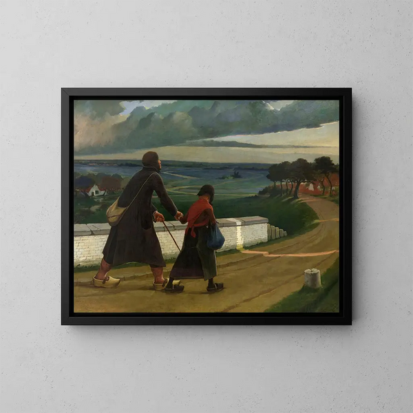 L'aveugle - Eugène Laermans — quadro incorniciato alla parete