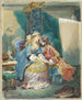 Un coppia abbracciata in uno studio d'artista - Eugène Lami — vista dell’opera