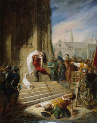 Eugnie Henry - Quasimodo sauvant la Esmeralda des mains de ses bourreaux.webp
