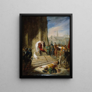 Eugnie Henry - Quasimodo sauvant la Esmeralda des mains de ses bourreaux.webp