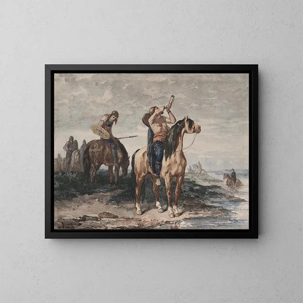 I Merovingi - Évariste Vital Luminais — quadro incorniciato alla parete