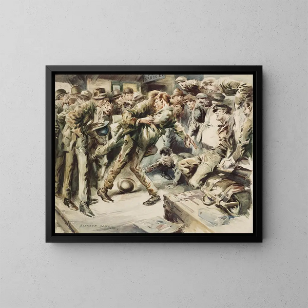 Bowling il giocatore di bocce - Everett Shinn — quadro incorniciato alla parete