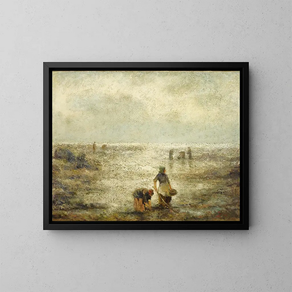 Pescatori di cozze - Evert Larock — quadro incorniciato alla parete