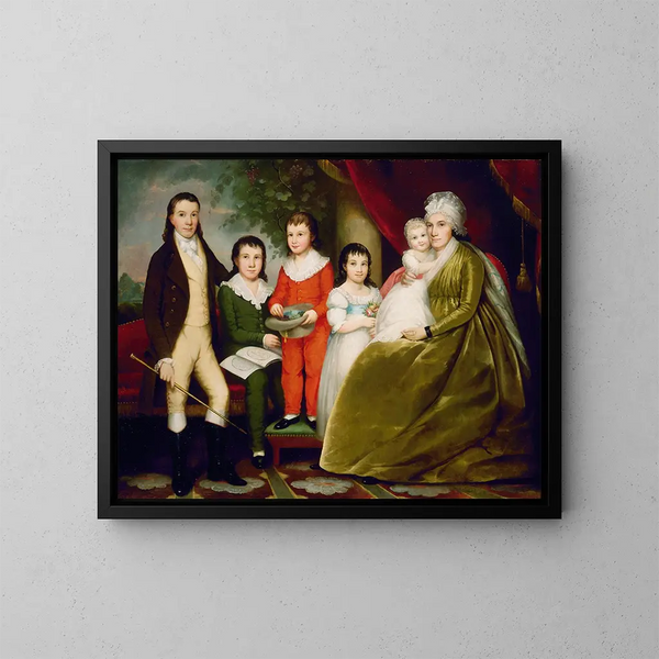 Madame Noah Smith e la sua famiglia - Ezra Ames — quadro incorniciato alla parete