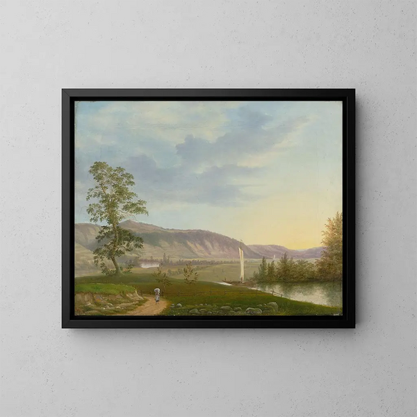 Vista sul Elba a Dresda - F M E Fabritius De Tengnagel — quadro incorniciato alla parete