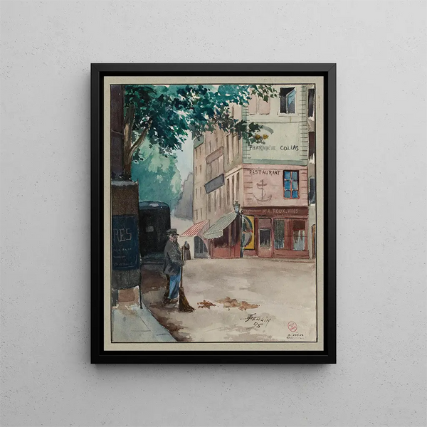 Quai Conti e via Gungaud - F. Seguin — quadro incorniciato alla parete