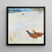 Fagiani in un paesaggio invernale - Hugo Baar — quadro incorniciato alla parete