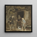 Famiglia di contadini davanti alla porta della loro casa - Simon Andreas Krausz — quadro incorniciato alla parete