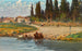 Sul bordo dell'acqua - Fausto Zonaro — vista dell’opera