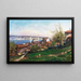 Istanbul sulle pendici di Scutari - Fausto Zonaro — quadro incorniciato alla parete