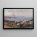 Vista di Nişantaşı con la moschea di Dolmabahçe, Costantinopoli - Fausto Zonaro — quadro incorniciato alla parete