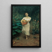 Giovane ragazza con una zucca - Fausto Zonaro — quadro incorniciato alla parete
