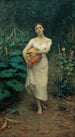 Giovane ragazza con una zucca - Fausto Zonaro — vista dell’opera