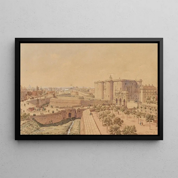 Fdor Hoffbauer - La Bastille en 1740 vue du ct du bastion.webp