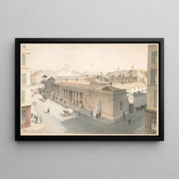 Fdor Hoffbauer - Le march du Temple en 1840 et le couvent de lAdoration Perptuelle du SaintSacrement.webp