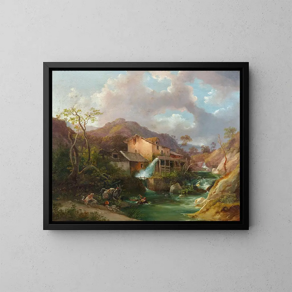 Un asino spaventato - Federico Moja — quadro incorniciato alla parete
