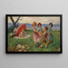 Bambini che giocano - Federico Oliva — quadro incorniciato alla parete