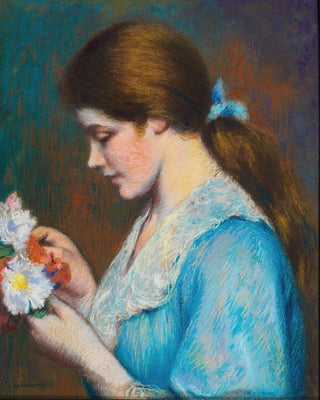 Federico Zandomeneghi - Femme arrangeant des oeillets.webp