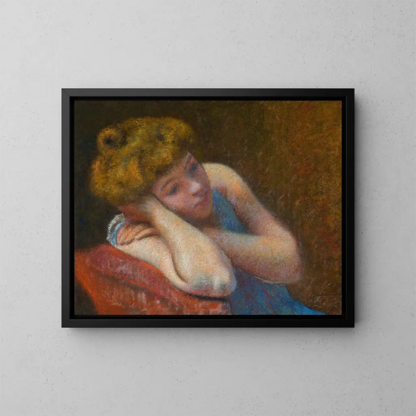 Il riposo - Federico Zandomeneghi — quadro incorniciato alla parete