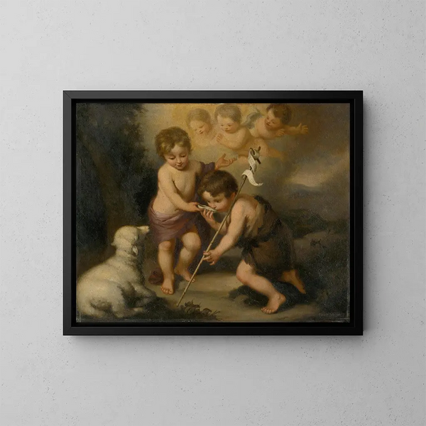 L'Enfant Jésus avec saint Jean-Baptiste - Felicjan Moczik — quadro incorniciato alla parete