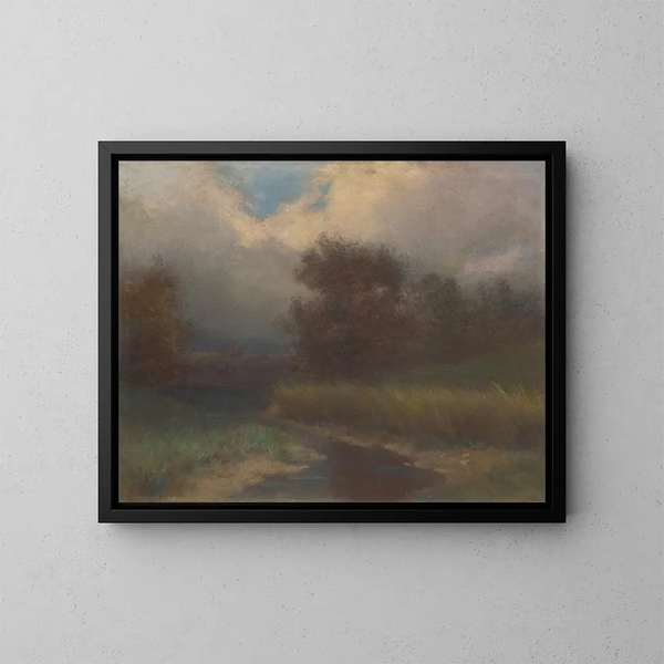 Sul bordo del ruscello - Felicjan Moczik — quadro incorniciato alla parete