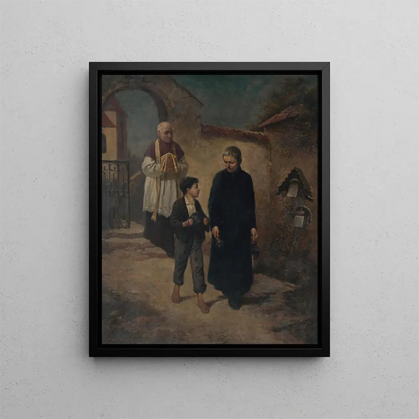 En route pour soigner les malades - Felicjan Moczik — quadro incorniciato alla parete
