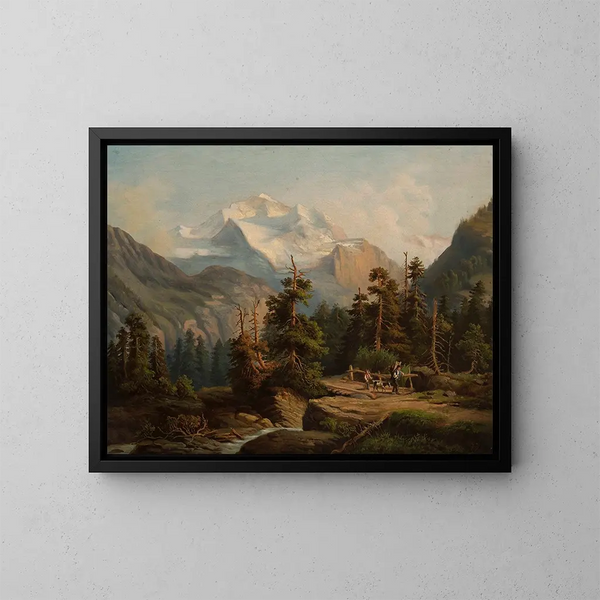 Paesaggio montano - Feliks Brzozowski — quadro incorniciato alla parete