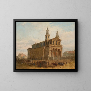 Feliks Brzozowski - View of St Carlo Borromeo Church in Warsaw.webp