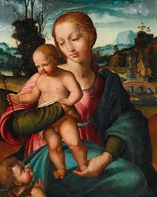 Felipe Pablo de San Leocadio - The Madonna and Child with the Infant Saint John the Baptist.webp