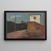 Rue con pali telefonici - Felix Nussbaum — quadro incorniciato alla parete