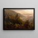 Vista su Heidelberg con il castello al crepuscolo - Felix Possart — quadro incorniciato alla parete
