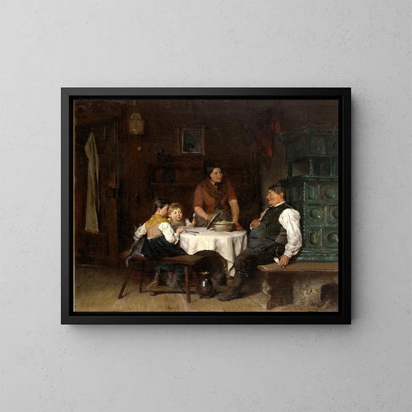 Le rôti de fête - Felix Schlesinger — quadro incorniciato alla parete