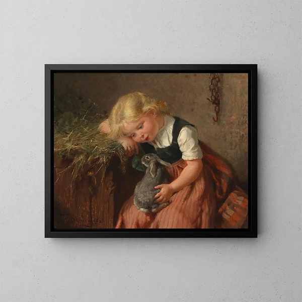 Il compagno di gioco - Felix Schlesinger — quadro incorniciato alla parete
