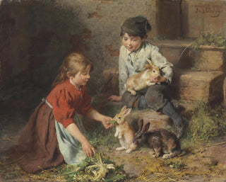 Felix Schlesinger - Ftterung Der Kaninchen.webp