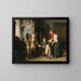 Il medico del villaggio - Felix Schlesinger — quadro incorniciato alla parete