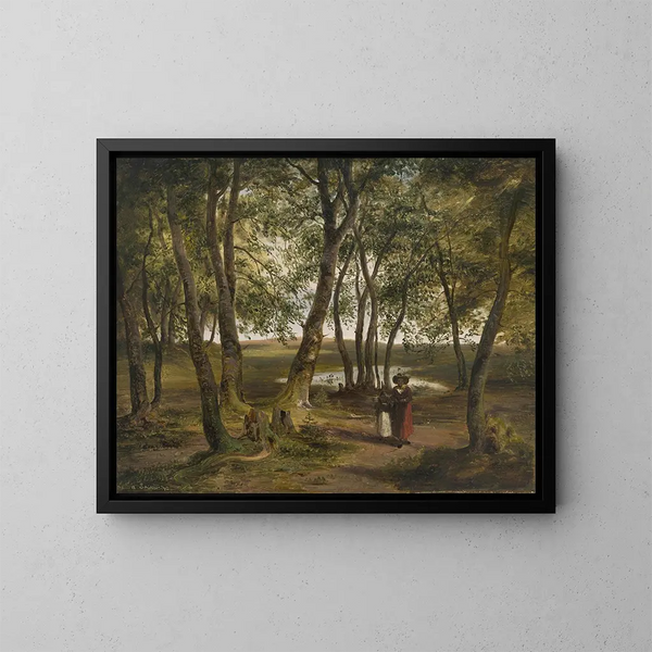Buchenwald al Ganszipfel Chiemsee - Felix von Schiller — quadro incorniciato alla parete