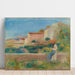 Riproduzione del dipinto Donna seduta, La Maison de la Poste à Cagnes - Pierre-Auguste Renoir